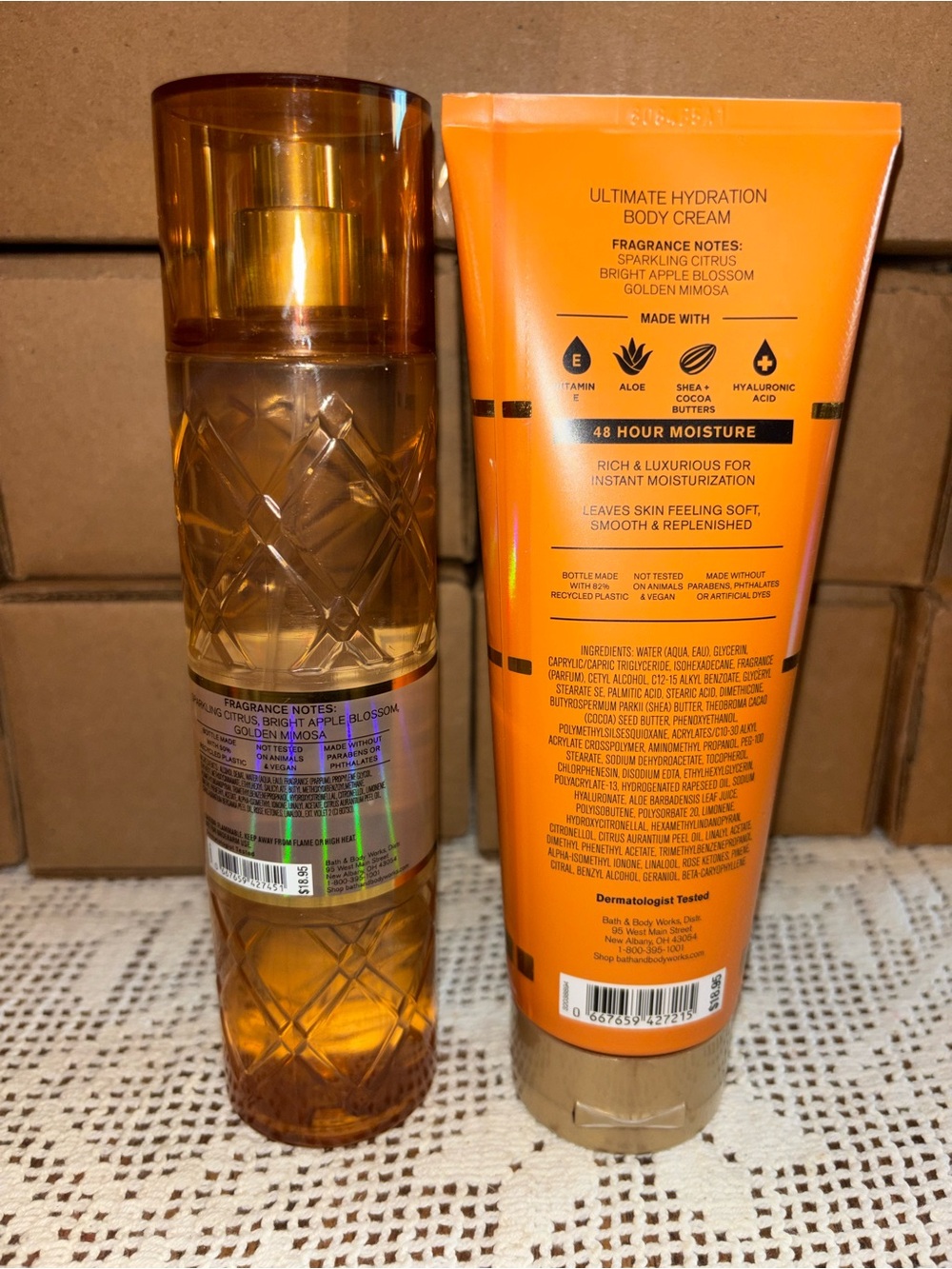 (2026) Hello Happiness Orange Body Cream & Fragrance Mist Set by - Picture 2 of 2
